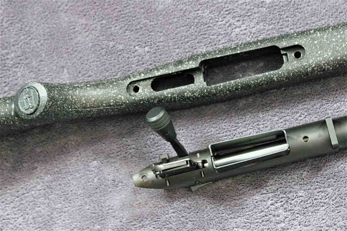 Pillar-bedding the action screws of bolt-action rifles was developed to keep thin-shelled lay-up stocks from collapsing. These days, factory stocks often feature pillars like these in a Bergara 6.5 Creedmoor.